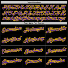 Load image into Gallery viewer, Custom Black Purple-Gold Performance T-Shirt