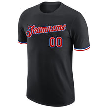 Load image into Gallery viewer, Custom Black Red-Royal Performance T-Shirt