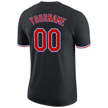 Load image into Gallery viewer, Custom Black Red-Royal Performance T-Shirt
