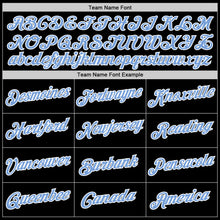 Load image into Gallery viewer, Custom Black Light Blue-White Performance T-Shirt