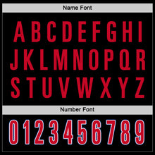 Load image into Gallery viewer, Custom Black Red-White Hockey Jersey