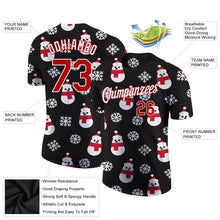 Load image into Gallery viewer, Custom Black Red-White Christmas 3D Performance T-Shirt