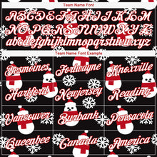 Load image into Gallery viewer, Custom Black Red-White Christmas 3D Performance T-Shirt