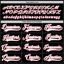 Load image into Gallery viewer, Custom Black White-Red Hockey Jersey