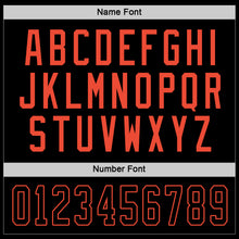 Load image into Gallery viewer, Custom Black Black-Orange Hockey Jersey