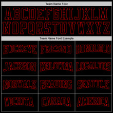 Load image into Gallery viewer, Custom Stitched Black Black-Red Sports Pullover Sweatshirt Hoodie