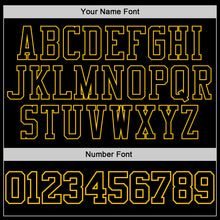 Load image into Gallery viewer, Custom Stitched Black Black-Gold Sports Pullover Sweatshirt Hoodie