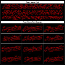 Load image into Gallery viewer, Custom Black Black-Red Sports Pants