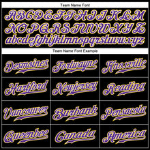 Load image into Gallery viewer, Custom Black Purple-Gold Sports Pants