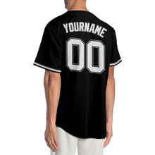 Load image into Gallery viewer, Custom Black White-Gray Authentic Baseball Jersey