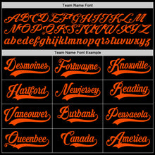 Load image into Gallery viewer, Custom Black Orange Authentic Baseball Jersey