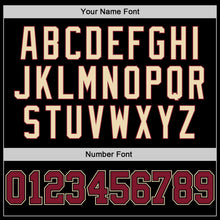 Load image into Gallery viewer, Custom Black Crimson-City Cream Authentic Baseball Jersey