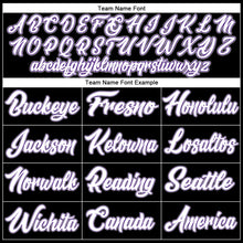 Load image into Gallery viewer, Custom Black White-Purple Authentic Baseball Jersey