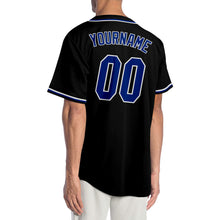 Load image into Gallery viewer, Custom Black Royal-Red Authentic Baseball Jersey