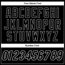 Load image into Gallery viewer, Custom Black White Pinstripe Black-White Authentic Baseball Jersey