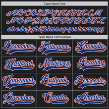 Load image into Gallery viewer, Custom Black Royal-Orange Hockey Jersey