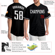 Load image into Gallery viewer, Custom Black White-Red Authentic Baseball Jersey