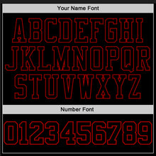 Load image into Gallery viewer, Custom Stitched Black Black-Red Sports Pullover Sweatshirt Hoodie