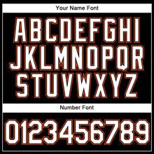 Load image into Gallery viewer, Custom Black White-Orange Authentic Baseball Jersey