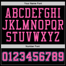 Load image into Gallery viewer, Custom Stitched Black White Pinstripe Pink-Light Blue Sports Pullover Sweatshirt Hoodie