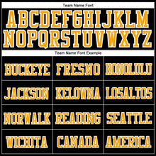 Load image into Gallery viewer, Custom Black Gold-White Stitched Cuffed Knit Hat