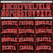 Load image into Gallery viewer, Custom Stitched Black Red-White 3D Pattern Halloween Sports Pullover Sweatshirt Hoodie