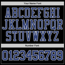 Load image into Gallery viewer, Custom Stitched Black Royal-White Sports Pullover Sweatshirt Hoodie