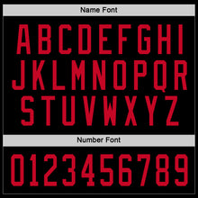 Load image into Gallery viewer, Custom Black Red Hockey Jersey
