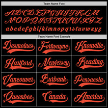 Load image into Gallery viewer, Custom Black Orange Hockey Jersey