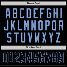 Load image into Gallery viewer, Custom Black Black-Light Blue Hockey Jersey