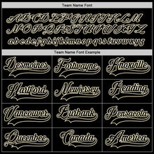Load image into Gallery viewer, Custom Black Black-Cream Hockey Jersey
