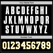 Load image into Gallery viewer, Custom Stitched Black White-Gold Sports Pullover Sweatshirt Hoodie