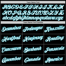 Load image into Gallery viewer, Custom Stitched Black White-Teal Sports Pullover Sweatshirt Hoodie