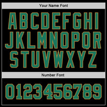 Load image into Gallery viewer, Custom Stitched Black Kelly Green-Old Gold Sports Pullover Sweatshirt Hoodie