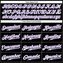 Load image into Gallery viewer, Custom Black White-Purple Authentic Baseball Jersey