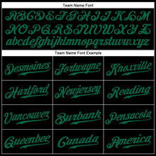 Load image into Gallery viewer, Custom Black Kelly Green-White Authentic Baseball Jersey
