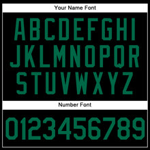 Load image into Gallery viewer, Custom Black Kelly Green-White Authentic Baseball Jersey