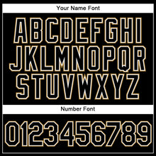 Load image into Gallery viewer, Custom Black Black-Old Gold Authentic Baseball Jersey