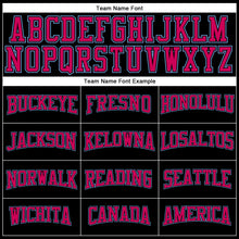 Load image into Gallery viewer, Custom Black Light Blue-Pink Authentic Throwback Basketball Jersey