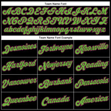 Load image into Gallery viewer, Custom Black Pink-Neon Green Authentic Throwback Basketball Jersey