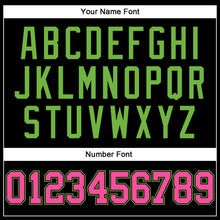 Load image into Gallery viewer, Custom Black Pink-Neon Green Authentic Throwback Basketball Jersey