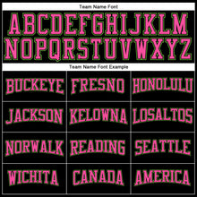 Load image into Gallery viewer, Custom Black Neon Green-Pink Authentic Throwback Basketball Jersey