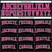 Load image into Gallery viewer, Custom Black Pink-White Authentic Throwback Basketball Jersey