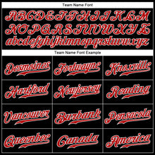 Load image into Gallery viewer, Custom Black Red-White 3D Pattern Design Multicolor Authentic Baseball Jersey