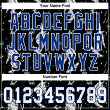 Load image into Gallery viewer, Custom Black White-Royal 3D Pattern Design Astronaut Authentic Baseball Jersey