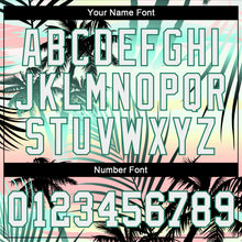 Load image into Gallery viewer, Custom Black Black-Kelly Green 3D Pattern Design Tropical Palm Leaves Authentic Baseball Jersey