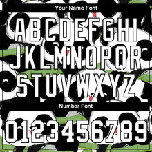 Load image into Gallery viewer, Custom Black White-Black 3D Pattern Design Pandas Authentic Baseball Jersey