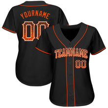 Load image into Gallery viewer, Custom Black Orange-White Authentic Drift Fashion Baseball Jersey