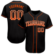 Load image into Gallery viewer, Custom Black Orange-White Authentic Drift Fashion Baseball Jersey