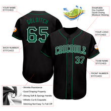Load image into Gallery viewer, Custom Black Kelly Green-White Authentic Drift Fashion Baseball Jersey